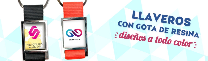 Llaveros gota resina