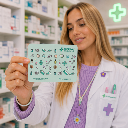 Tarjetero patrón Farmacia 