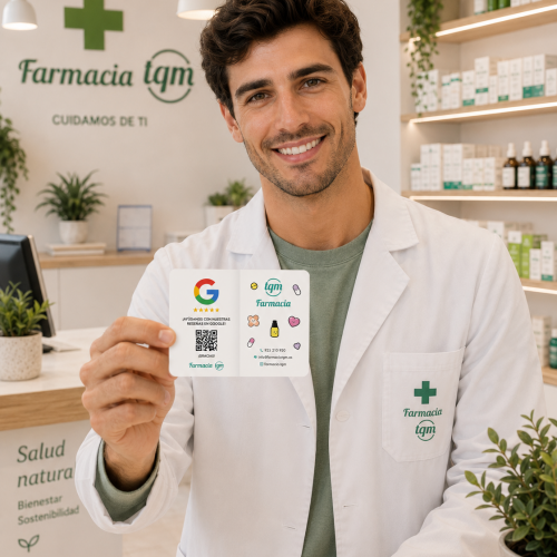 Tarjetero Farmacia reseña Google