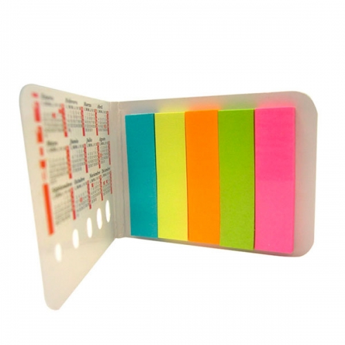 Estuche notas adhesivas con calendario