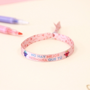 Pulsera de tela hermanas