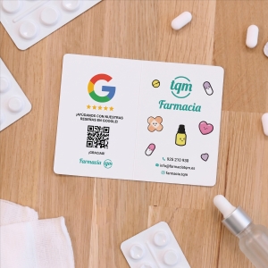 Tarjetero Farmacia reseña Google
